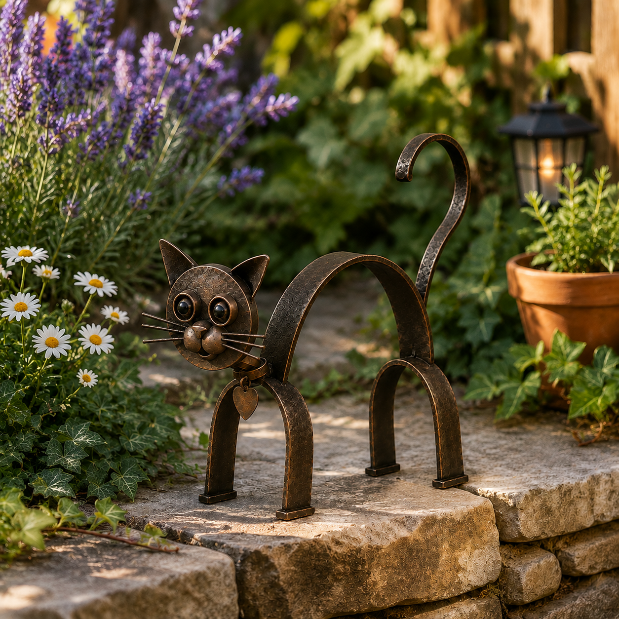 Curious Garden Cat
