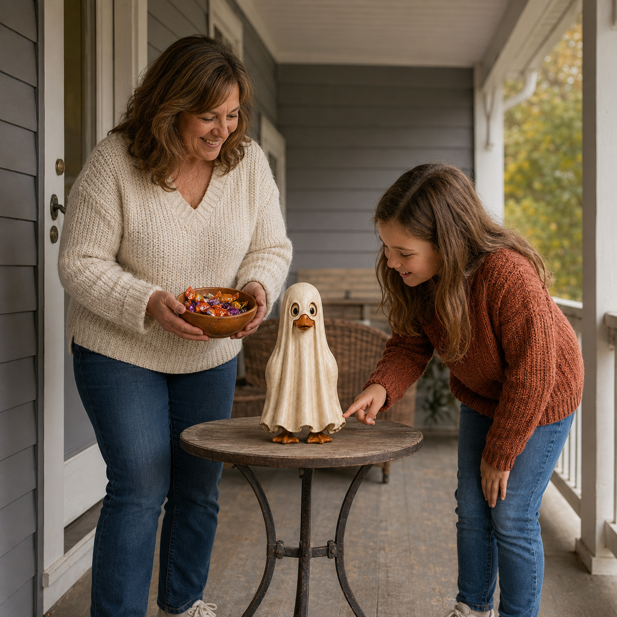Vintage Halloween Duck Figurines