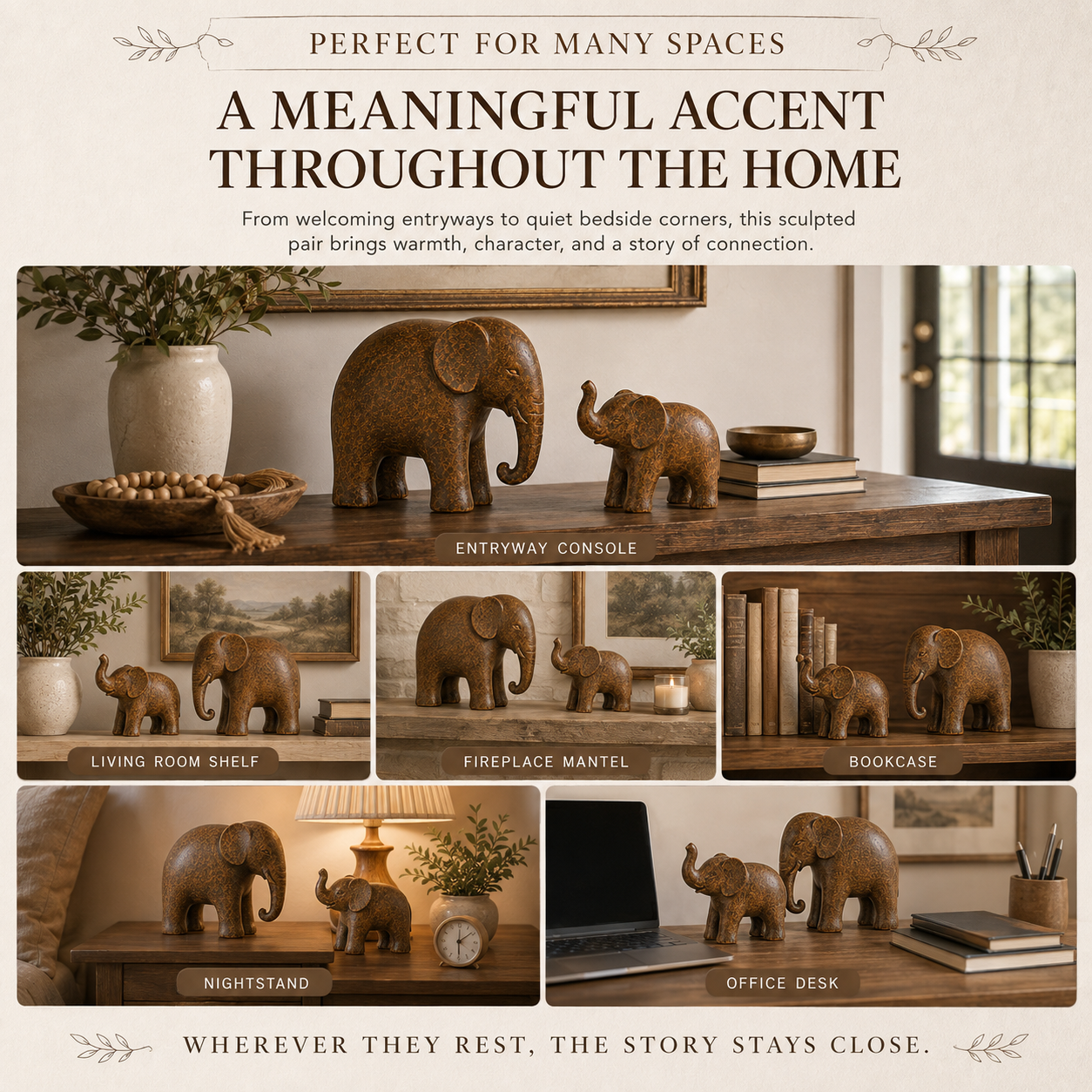 Mother’s Love Elephant Figurine Set