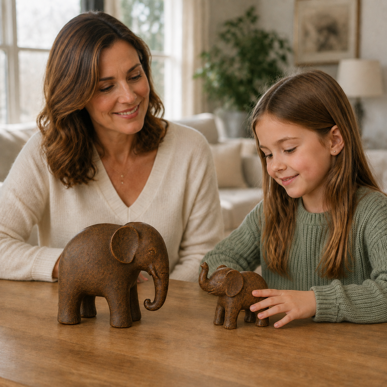 Mother’s Love Elephant Figurine Set