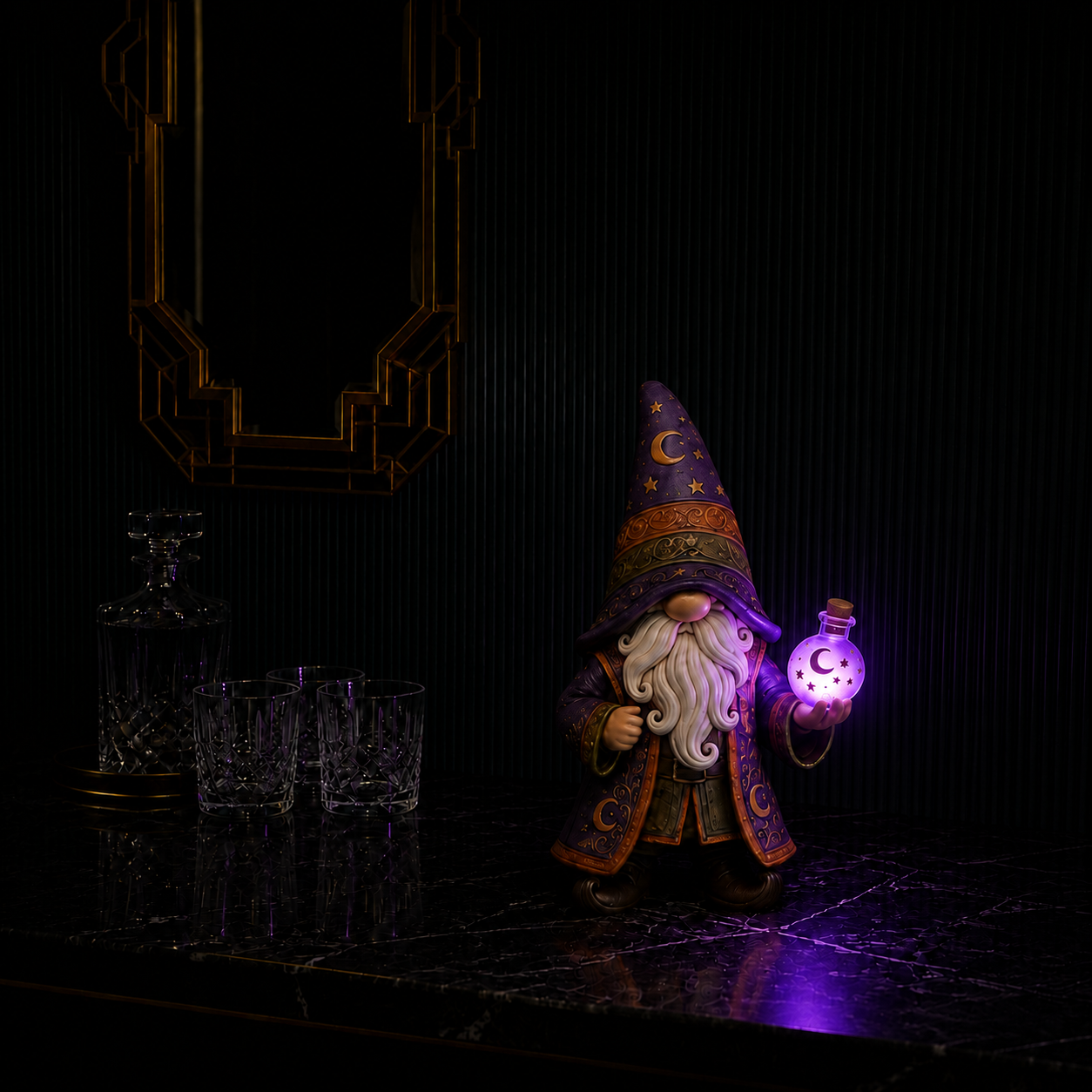 Lighted Autumn Gnome Figurine