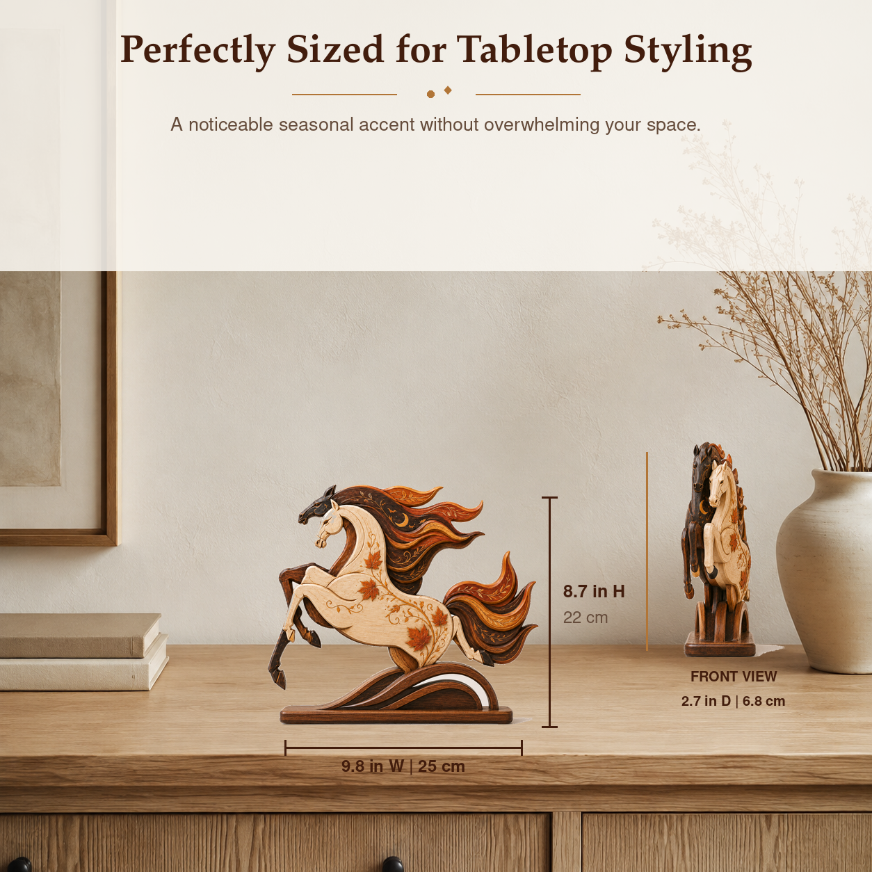 Autumn Moon Gallop Horse Figurine