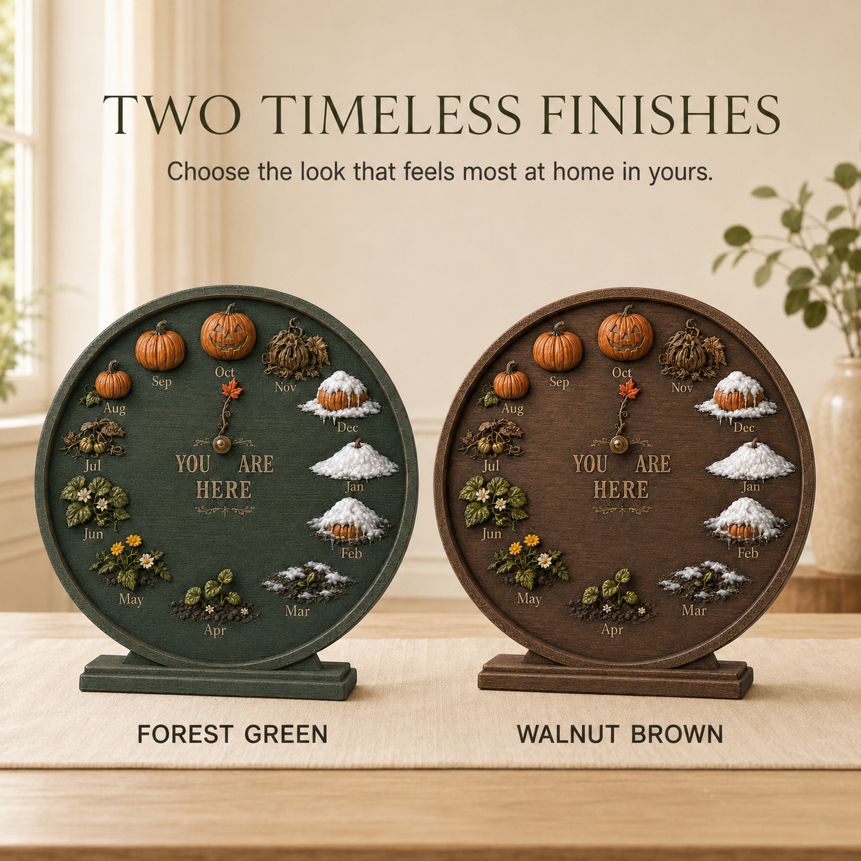 Lighted Pumpkin Seasonal Calendar Decor