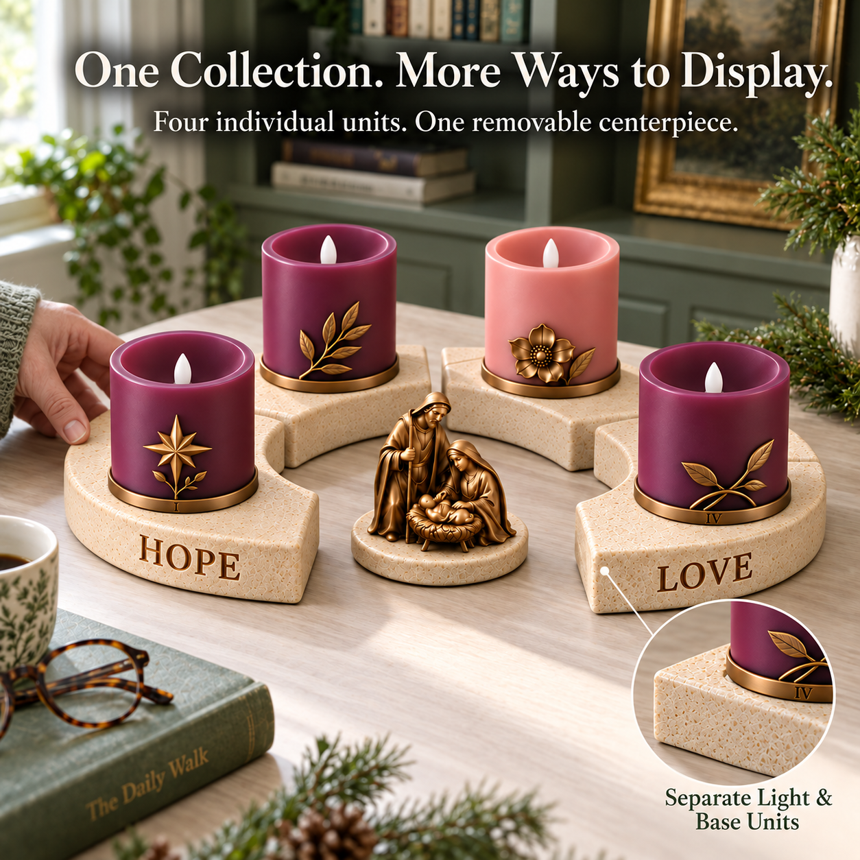 Journey to Bethlehem LED Advent Centerpiece set