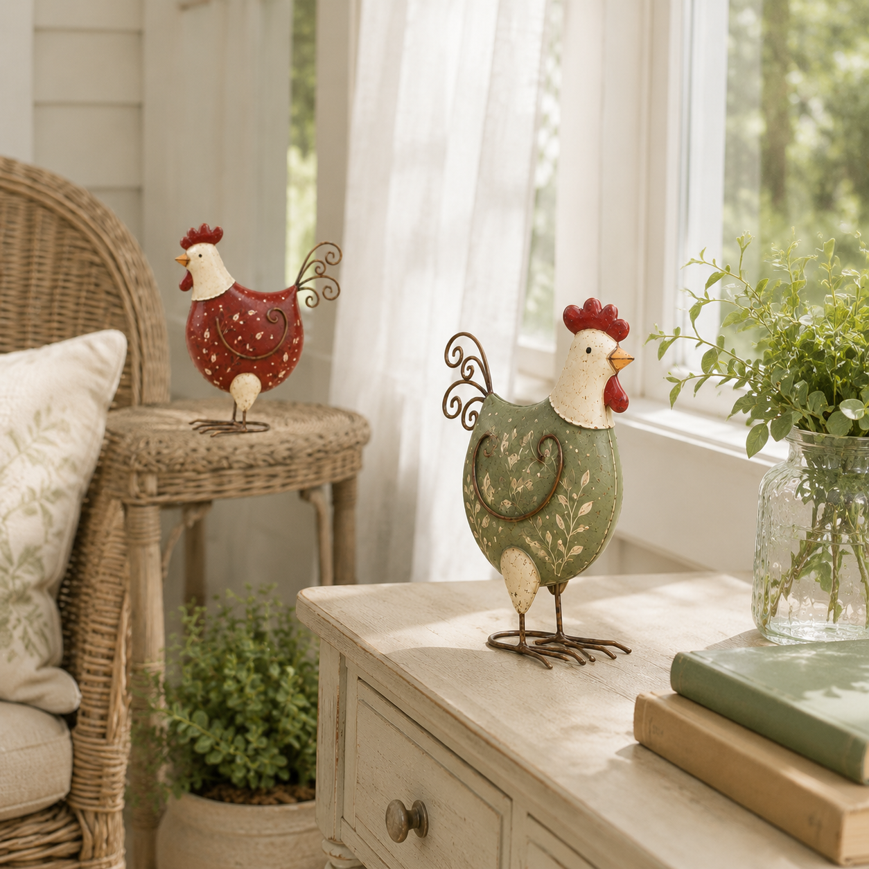 Vintage Farmhouse Garden Hen Figurine