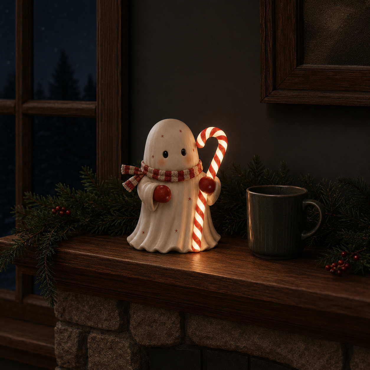 Lighted Seasonal Ghost Figurines