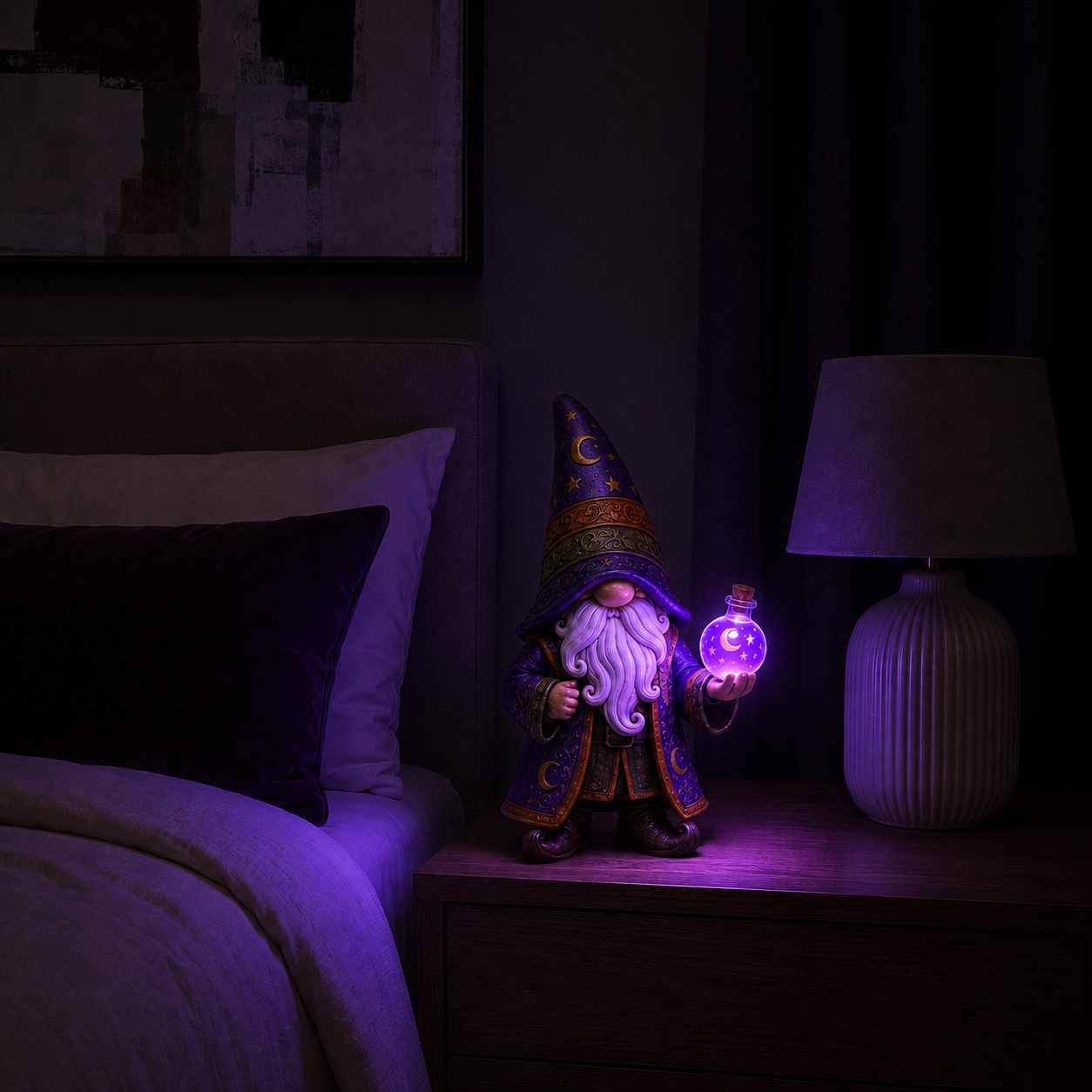 Lighted Autumn Gnome Figurine
