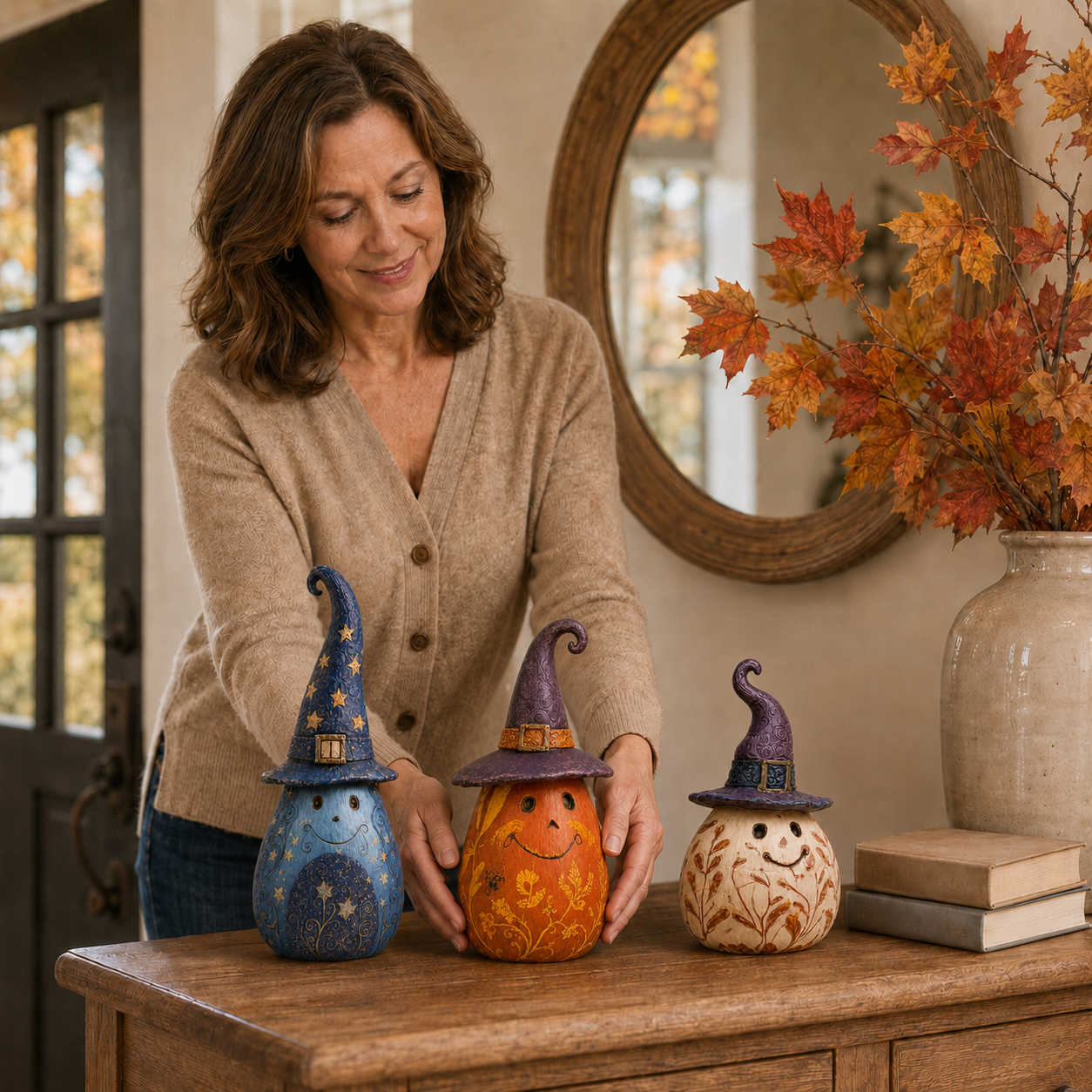 Enchanted Witch Pumpkin Decor