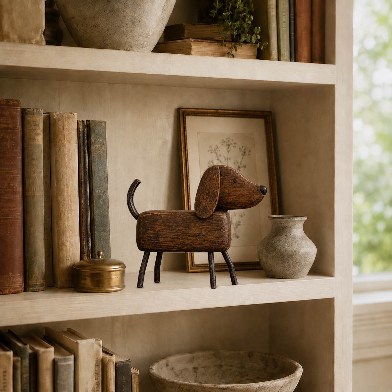 Vintage Primitive Dog Figurine