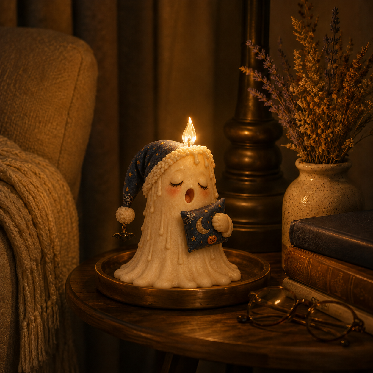Sleepy Spell Flameless Ghost Candle Light