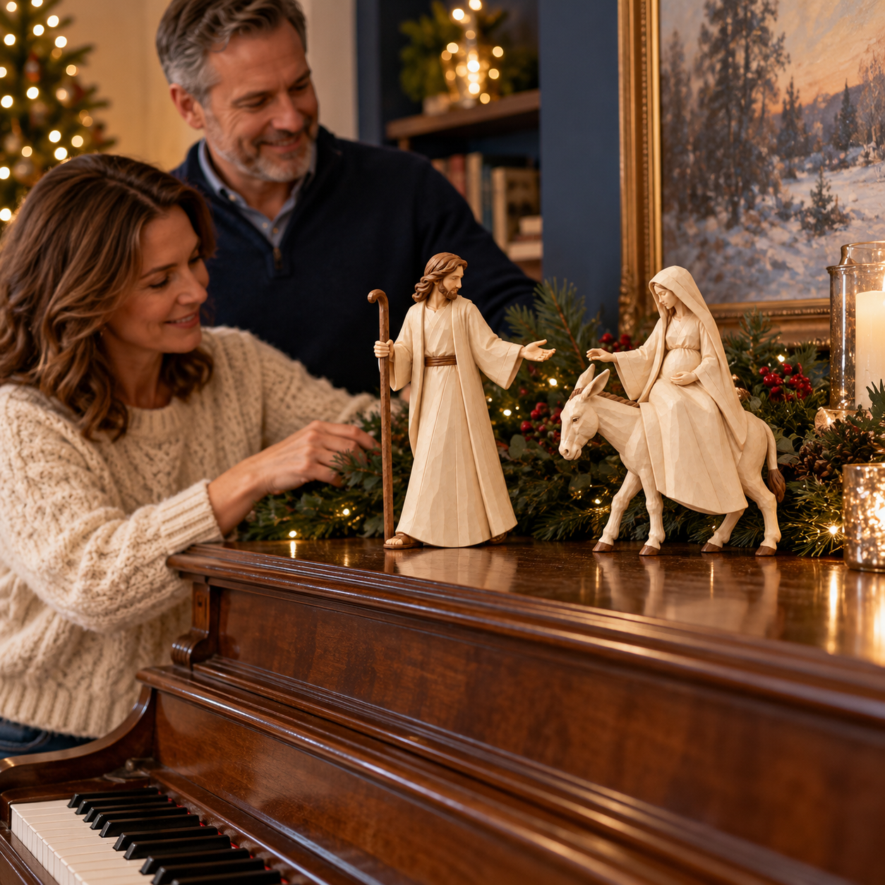 Journey to Bethlehem Nativity Figurine Set