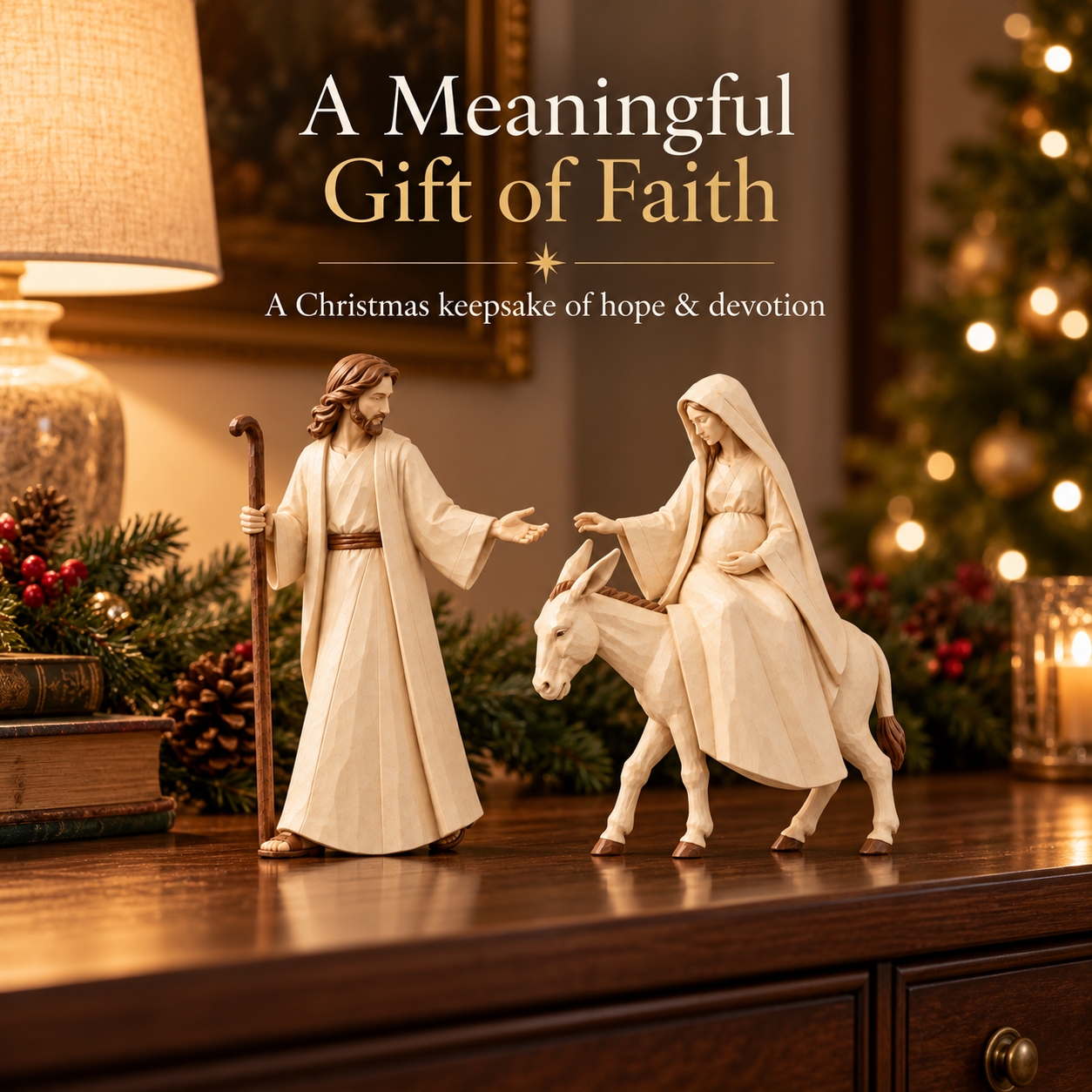 Journey to Bethlehem Nativity Figurine Set