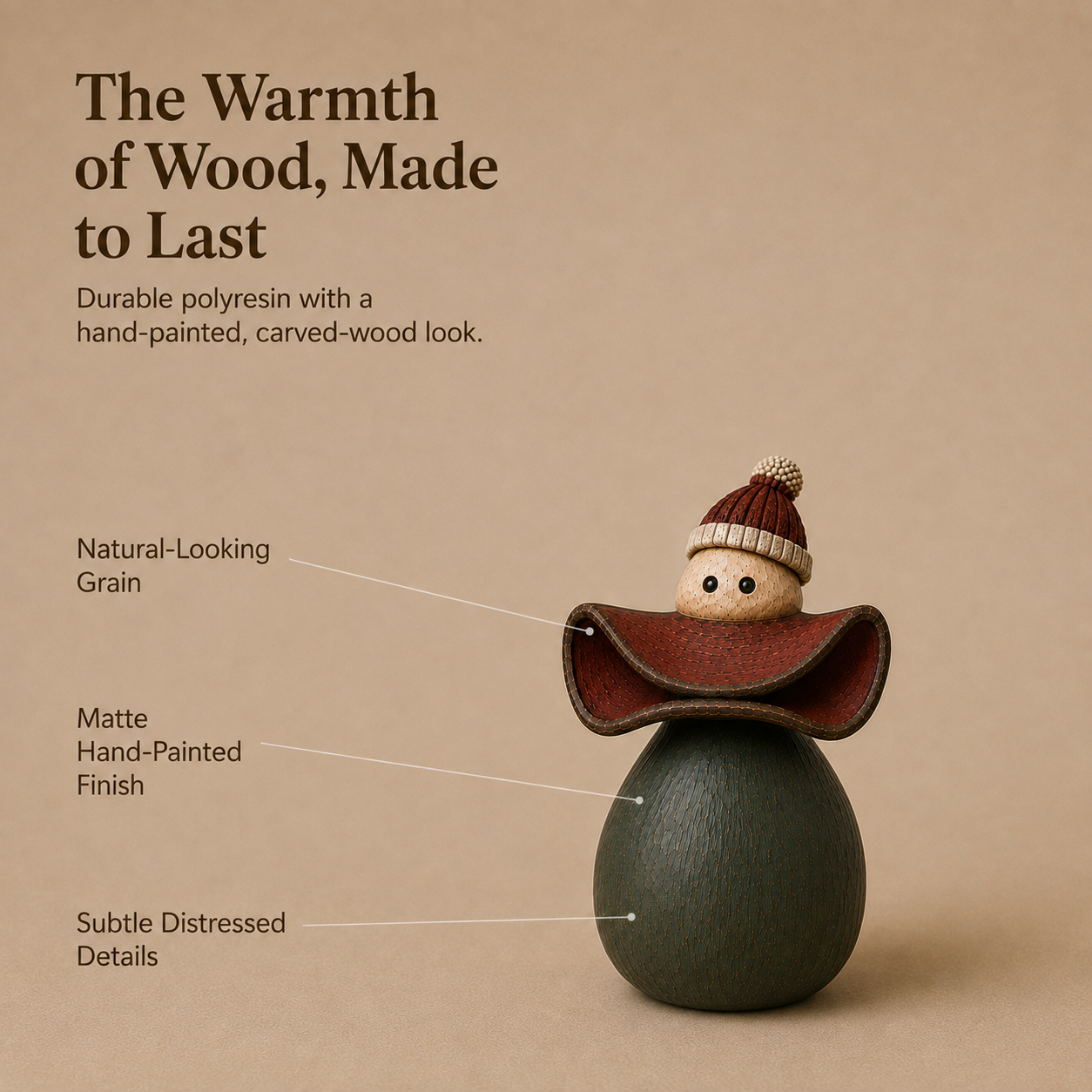 Whimsical Big-Mouth Seasonal Bird Figurine