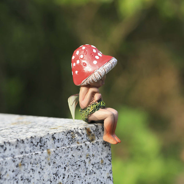 Sleeping Mushroom Fairy Figurine