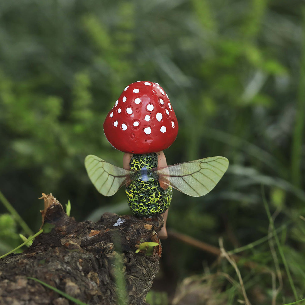 Sleeping Mushroom Fairy Figurine