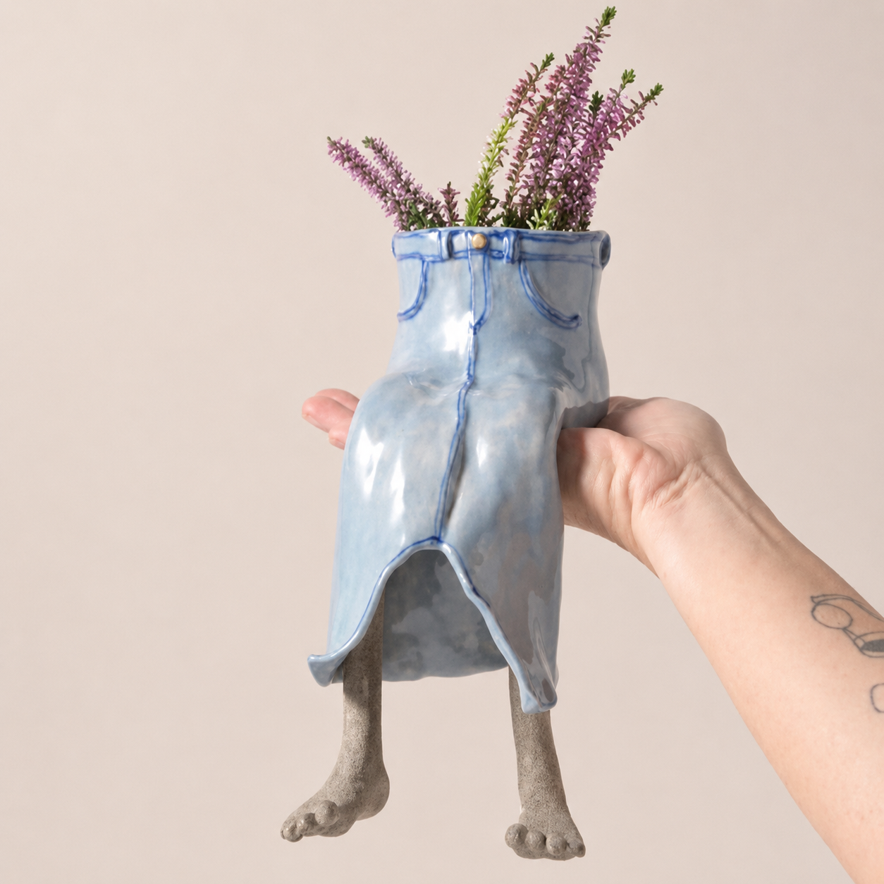 Resin Craft, Creative Lower Body Planter Figurine