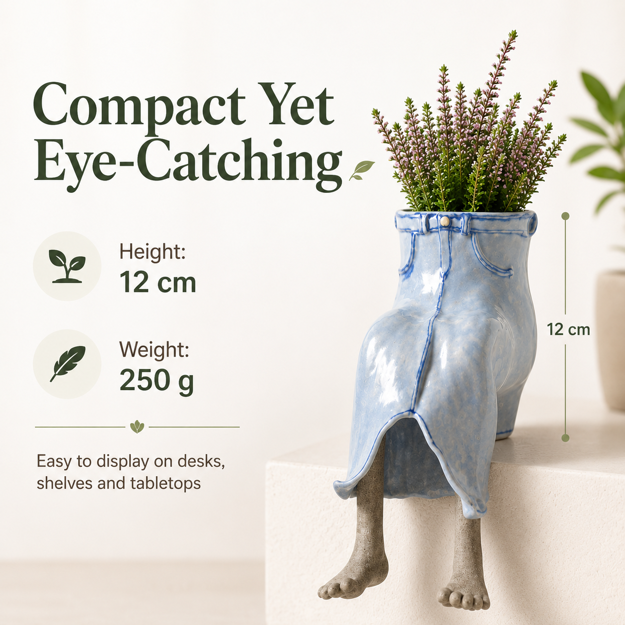 Resin Craft, Creative Lower Body Planter Figurine
