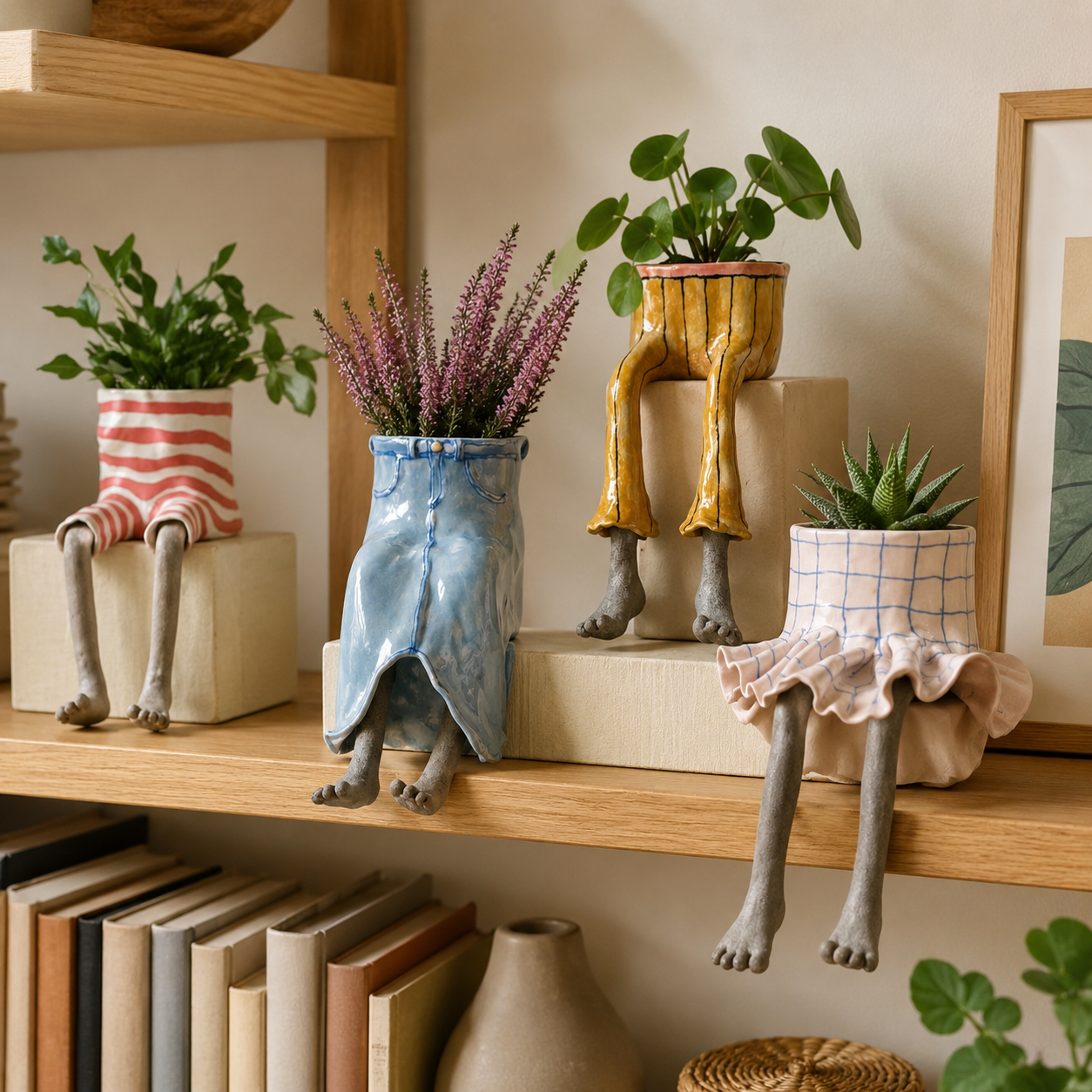 Resin Craft, Creative Lower Body Planter Figurine