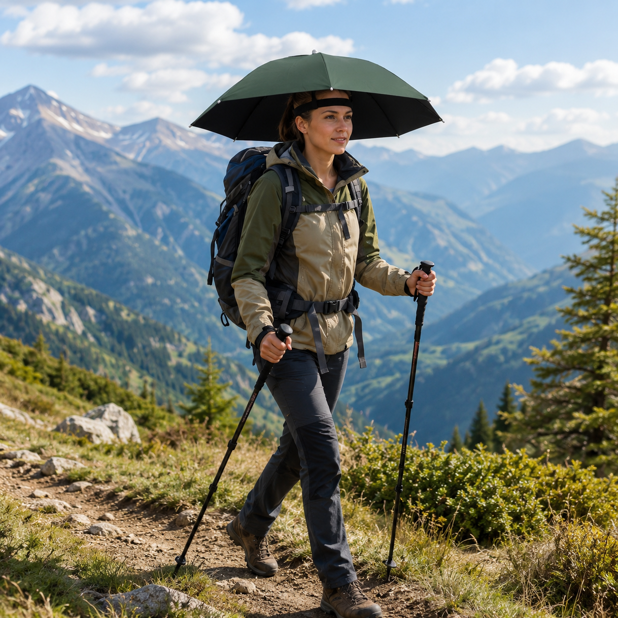 Outdoor Sun And Rain Umbrella Hat, Headwear Design