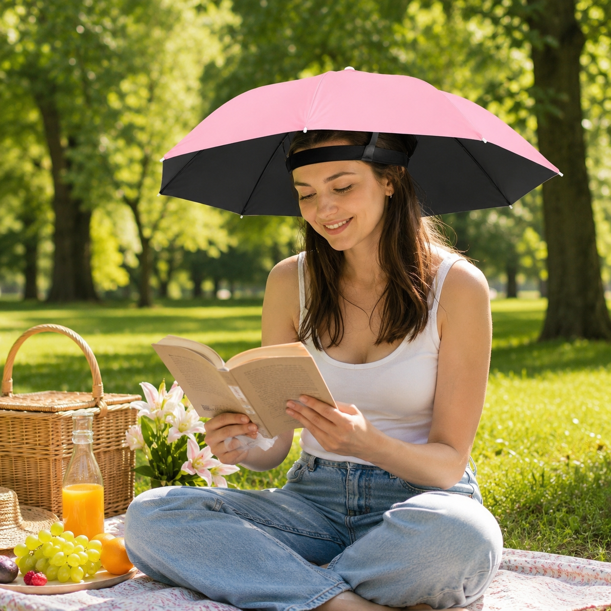 Outdoor Sun And Rain Umbrella Hat, Headwear Design