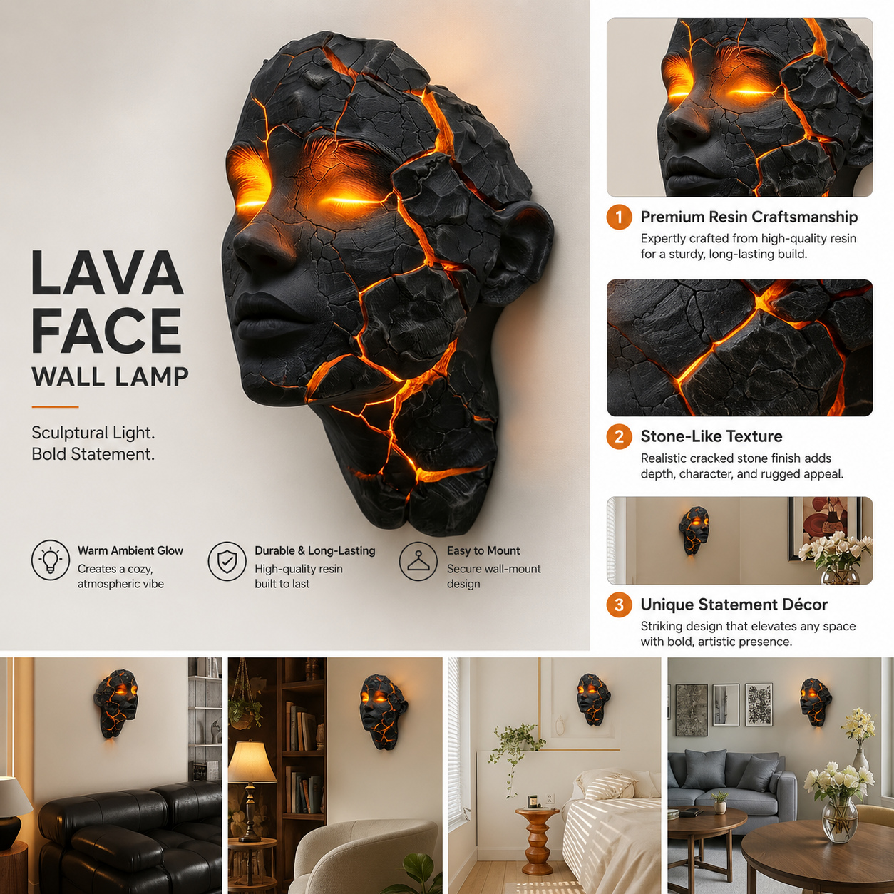 Broken Soul Wall Lamp Pendant Craft Decoration