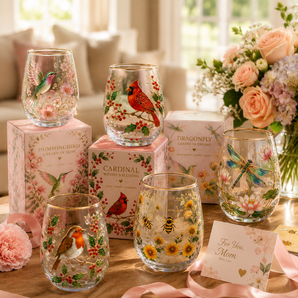 🌸🌿 Limited Edition 2026 Garden Morning Bliss Glass Tea Cup☀️☕
