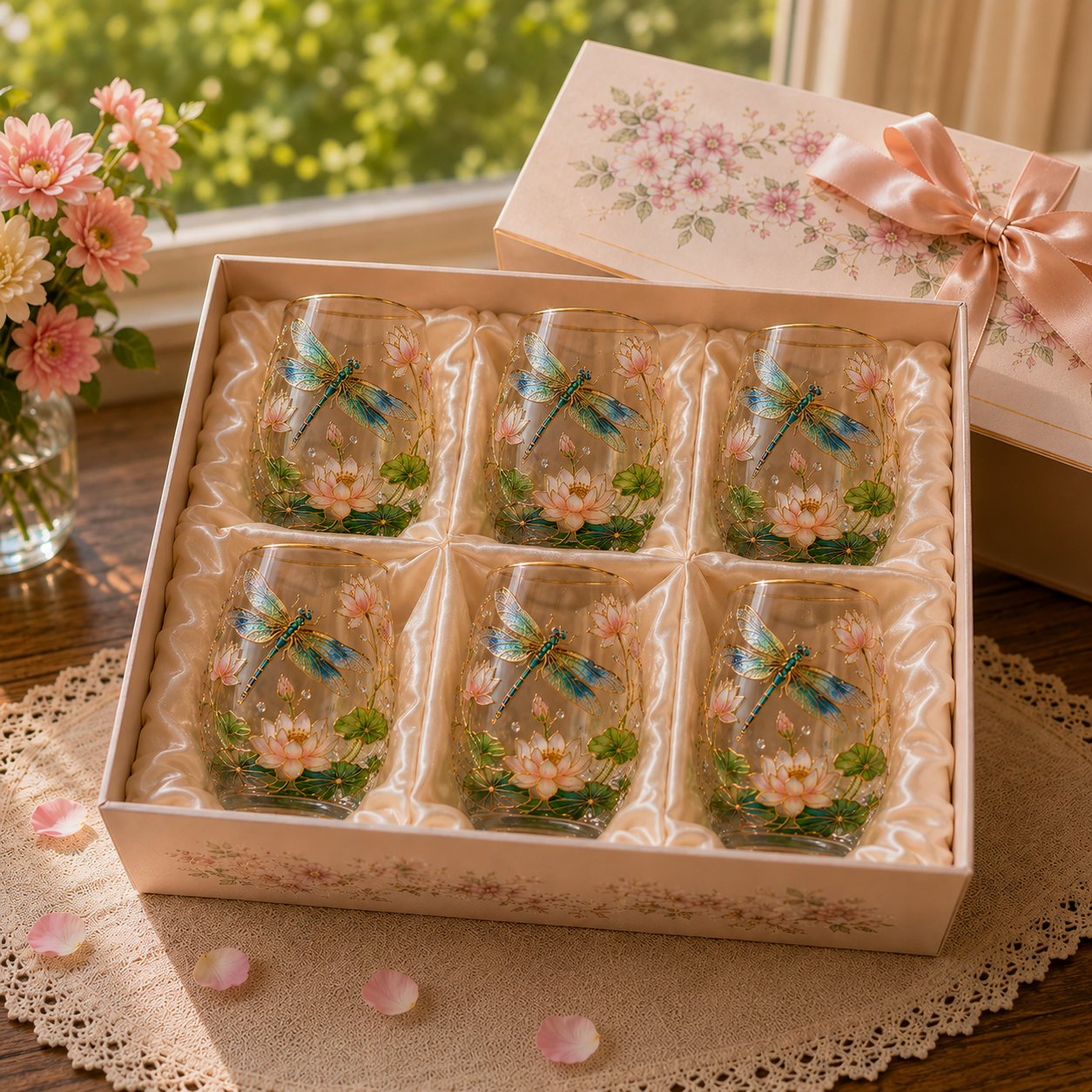 🌸🌿 Limited Edition 2026 Garden Morning Bliss Glass Tea Cup☀️☕