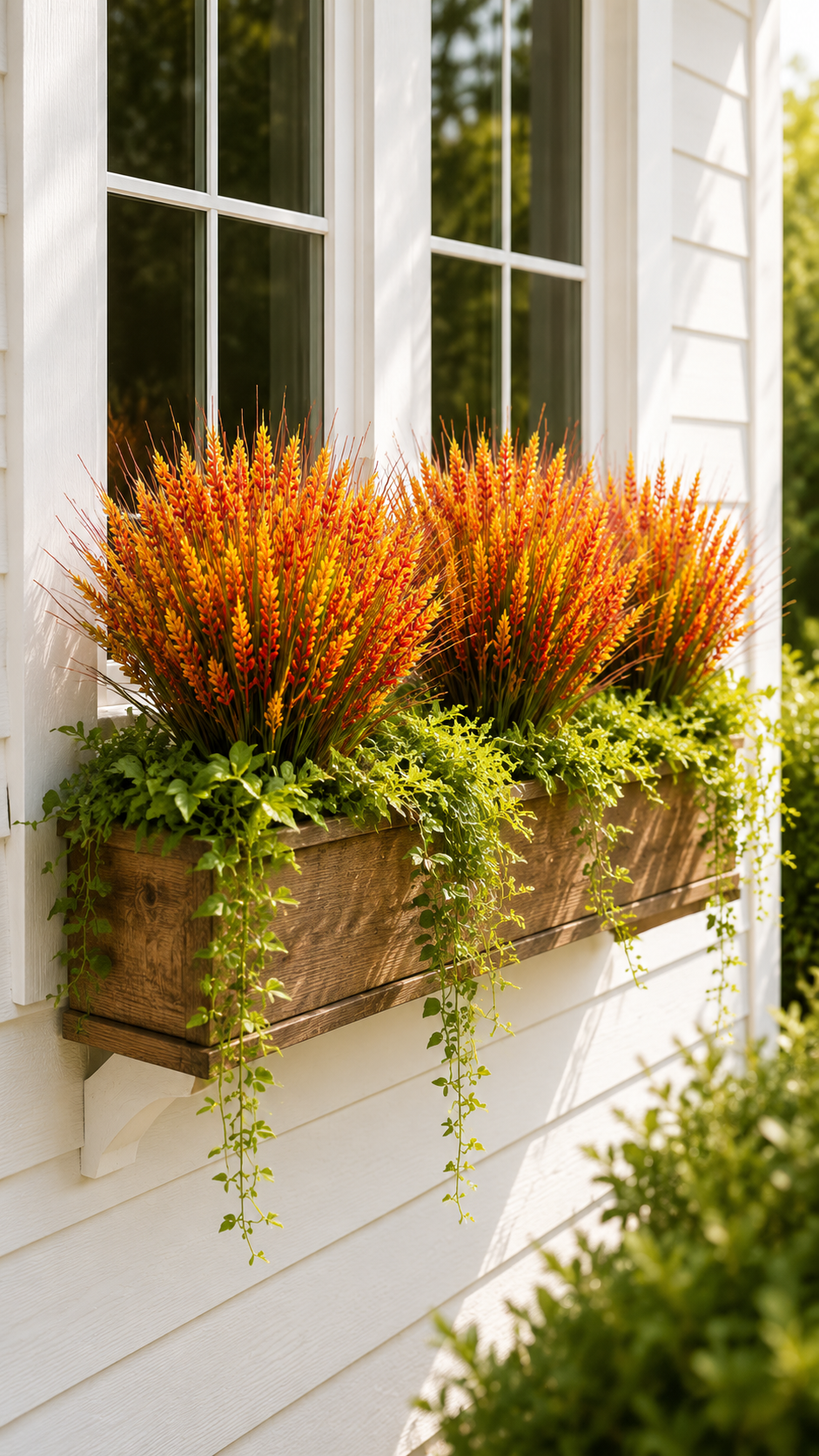 Colorful Outdoor Artificial Flower Bush Set