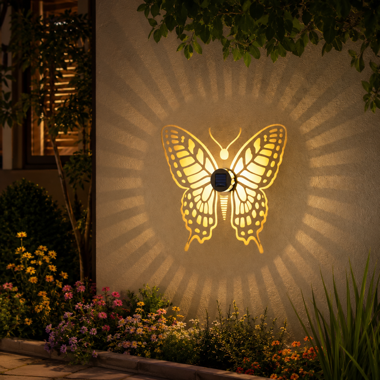 Color Changing Butterfly Solar Fence Lights with 7 Color Modes