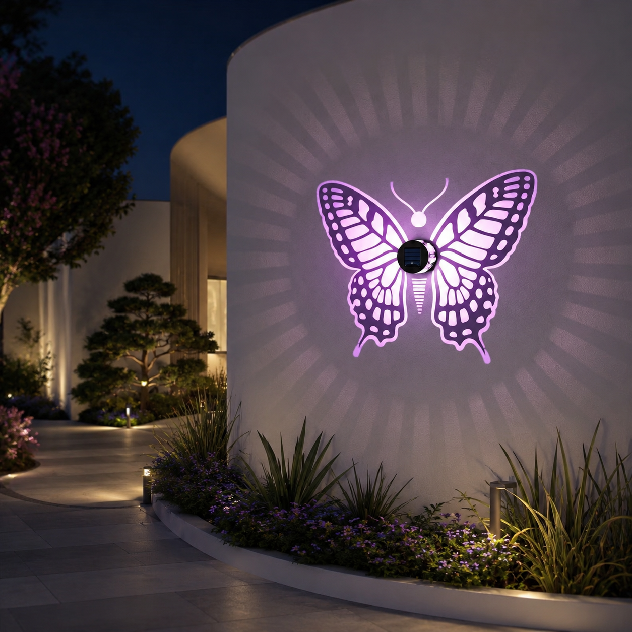 Color Changing Butterfly Solar Fence Lights with 7 Color Modes