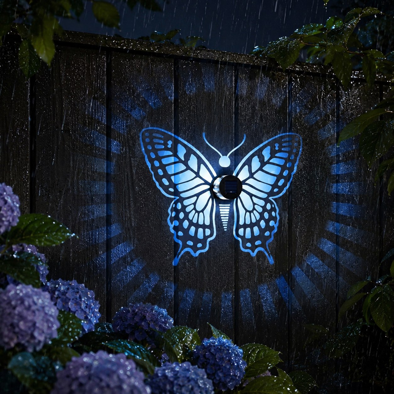 Color Changing Butterfly Solar Fence Lights with 7 Color Modes
