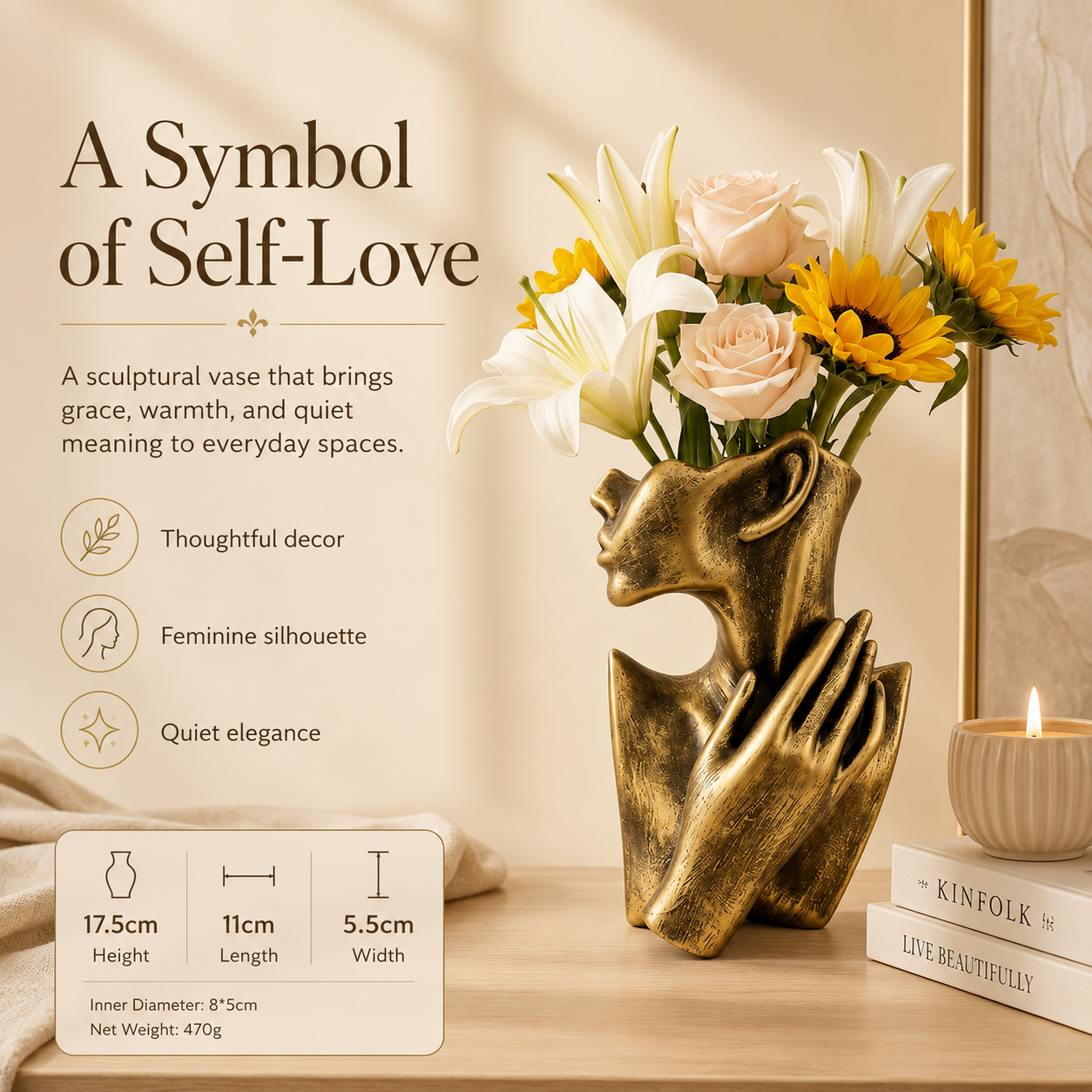 Self-Love Sculpture Vase