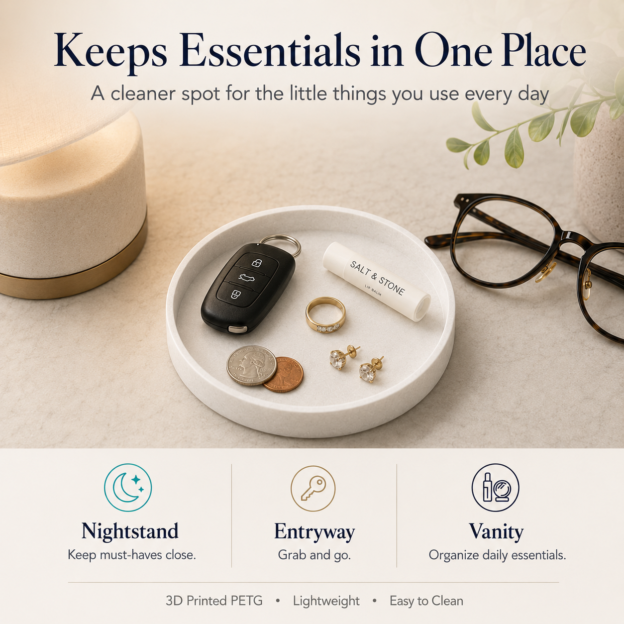 GlowNest™ Luminous Catchall Tray
