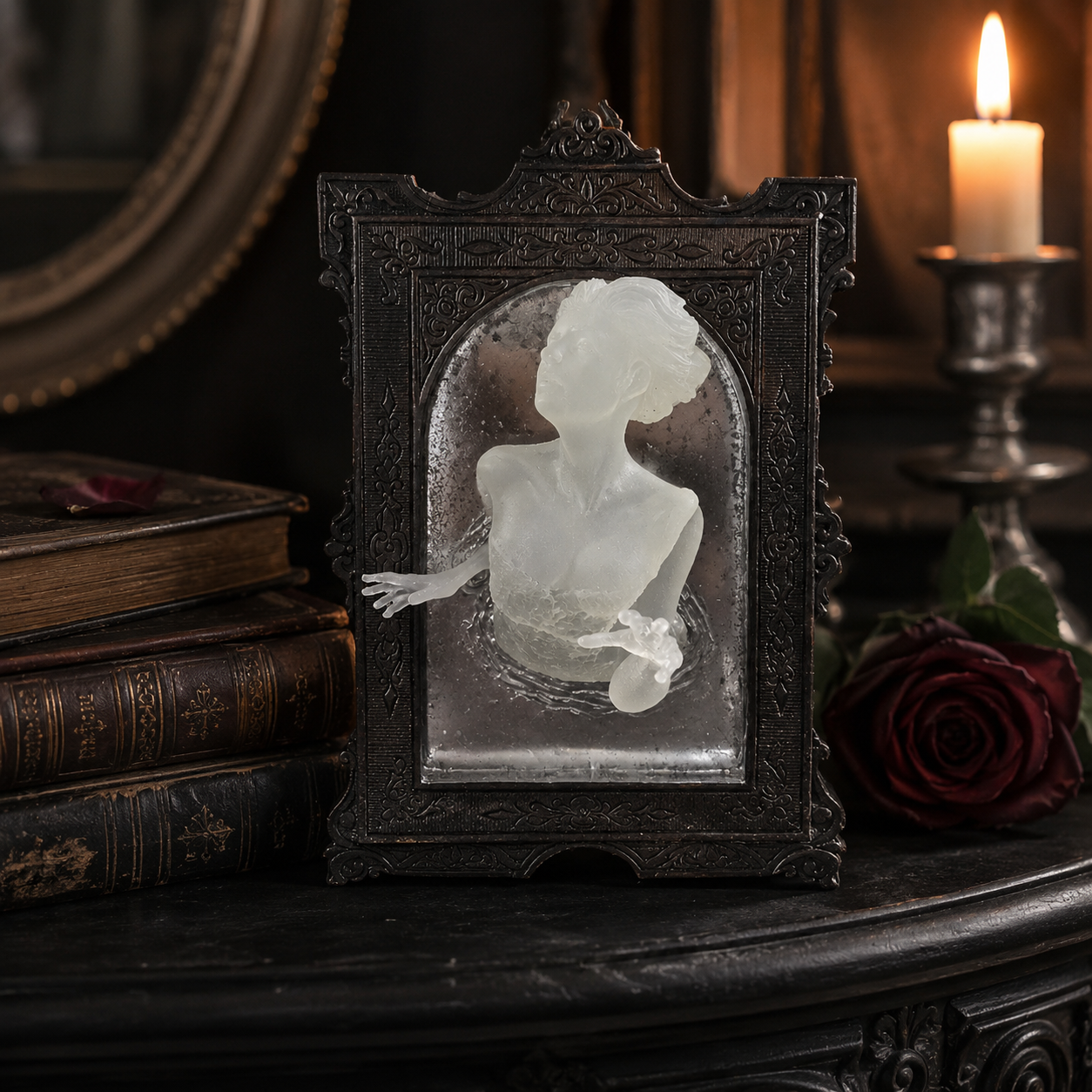Glow-in-the-Dark Haunted Portrait – Gothic Wall Decor