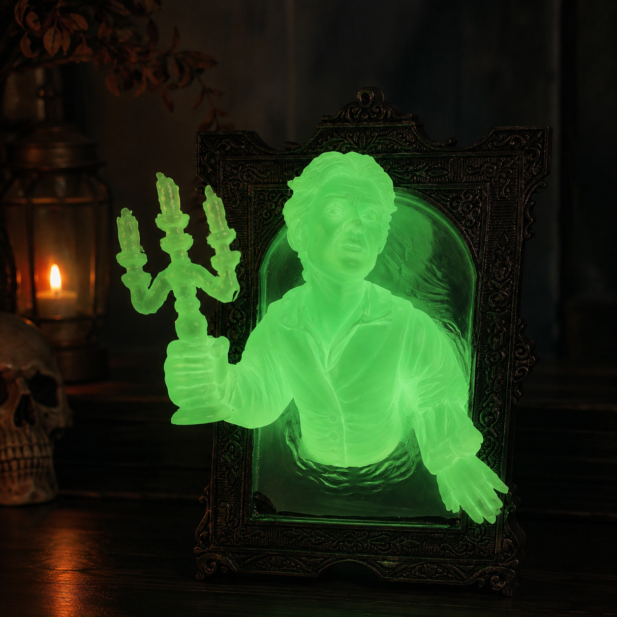 Glow-in-the-Dark Haunted Portrait – Gothic Wall Decor