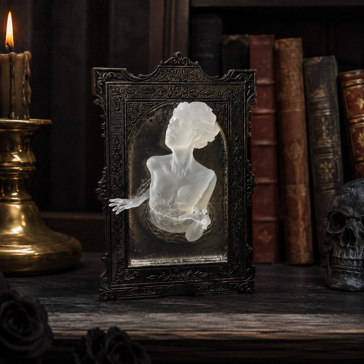 Glow-in-the-Dark Haunted Portrait – Gothic Wall Decor