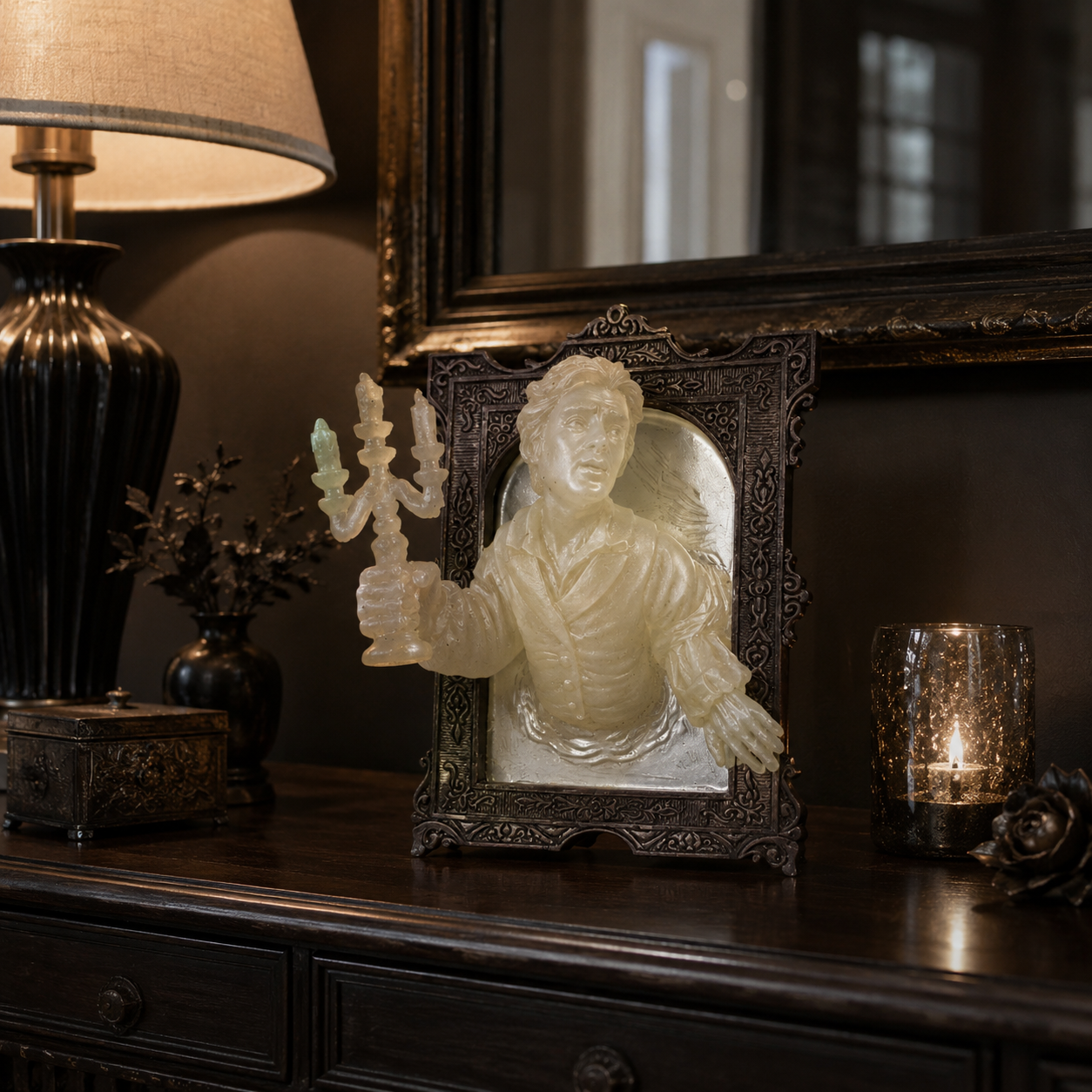 Glow-in-the-Dark Haunted Portrait – Gothic Wall Decor