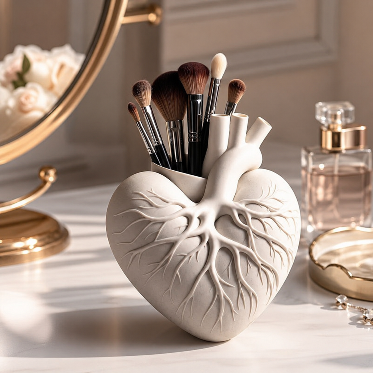 Heart-Shaped Resin Vase