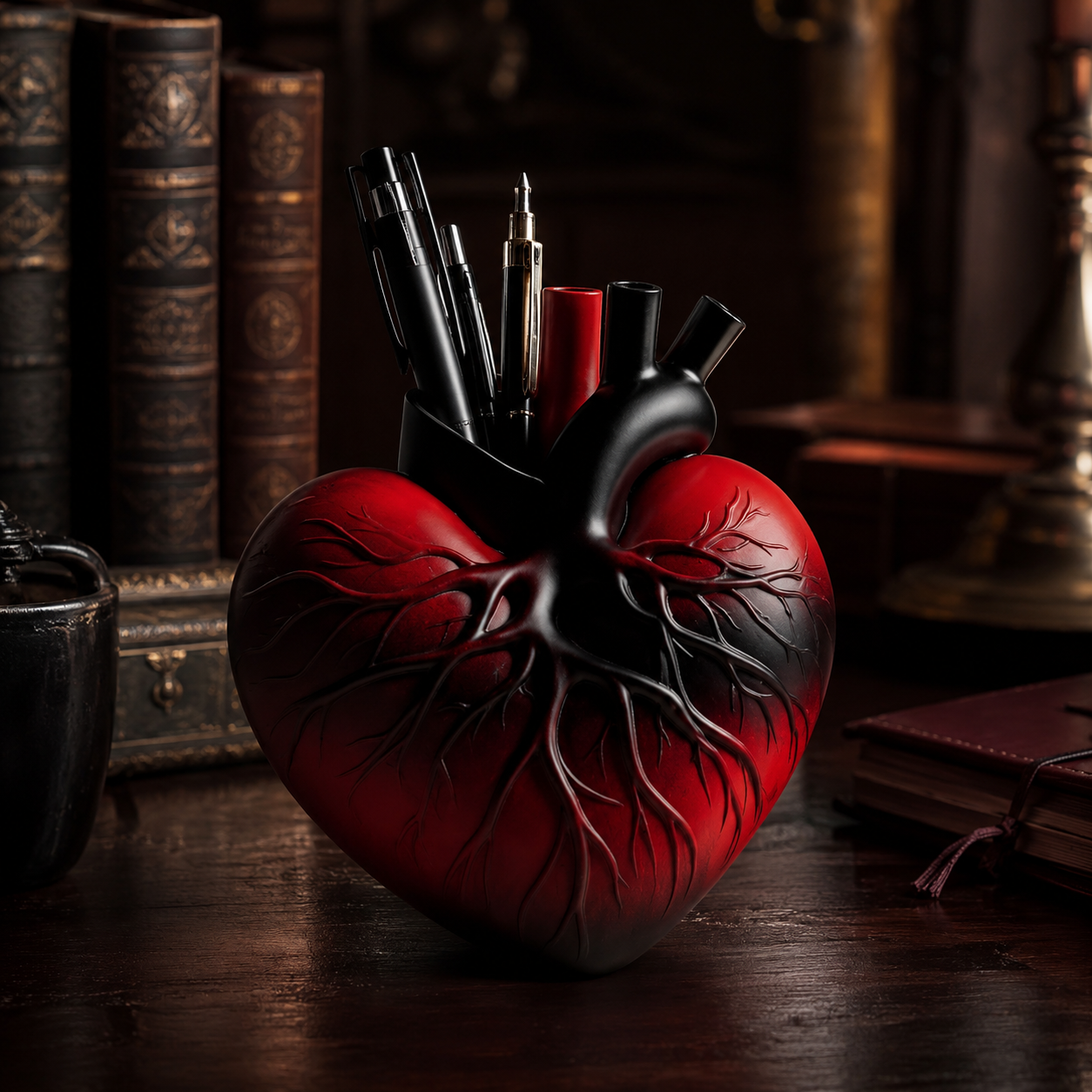 Heart-Shaped Resin Vase