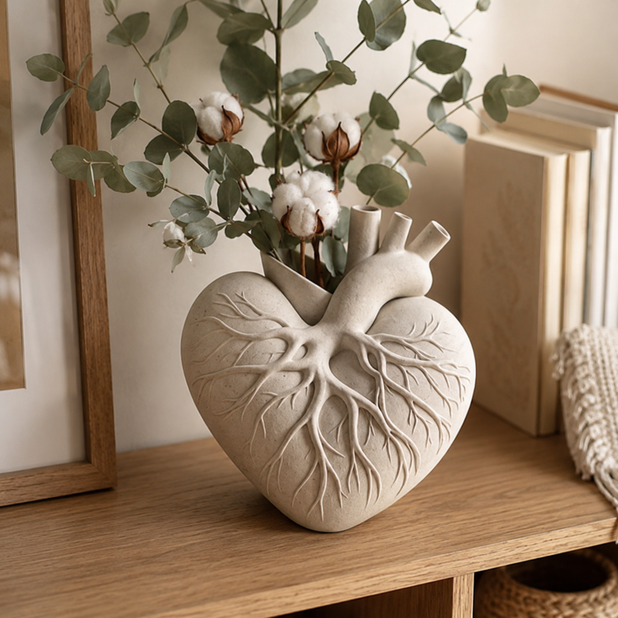 Heart-Shaped Resin Vase