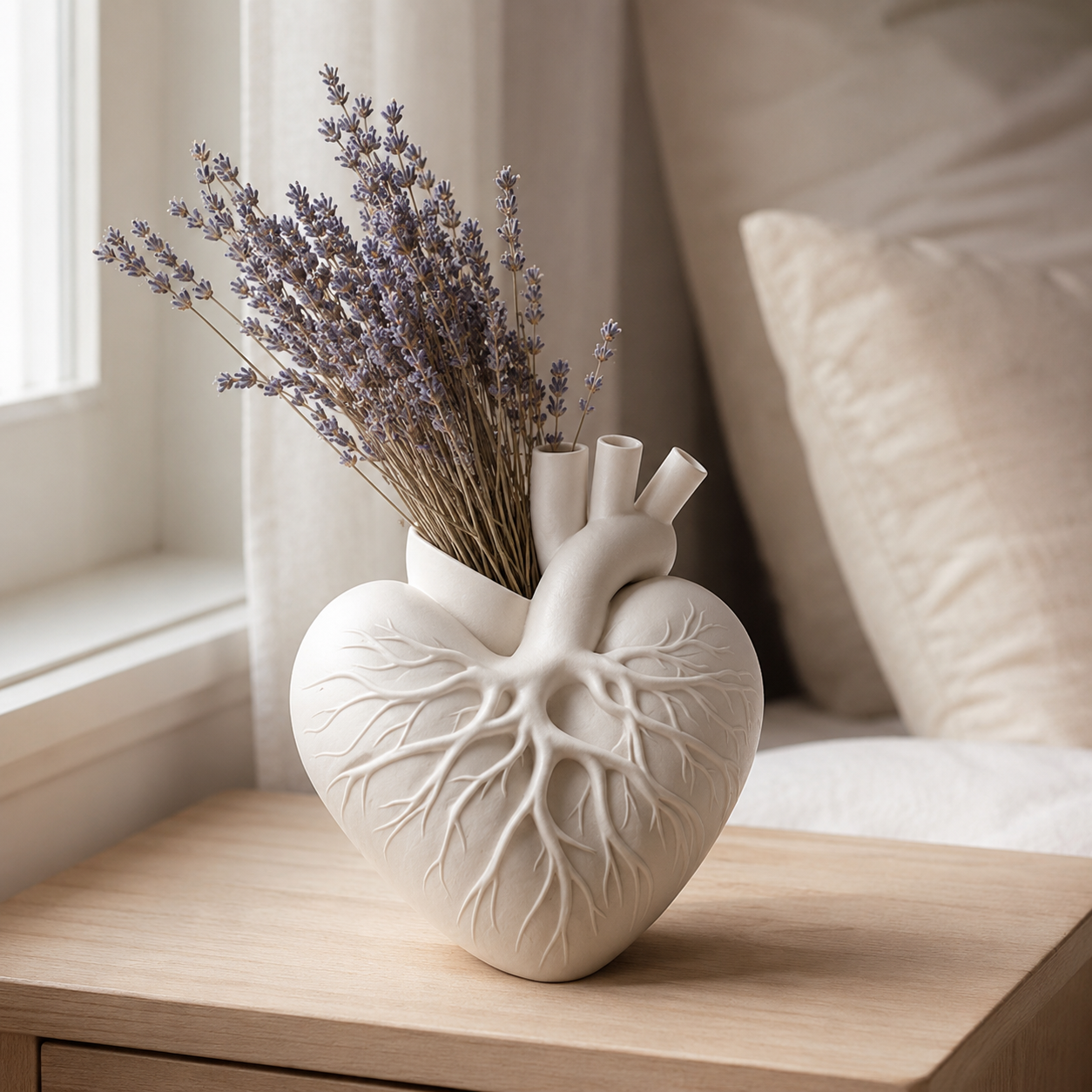 Heart-Shaped Resin Vase