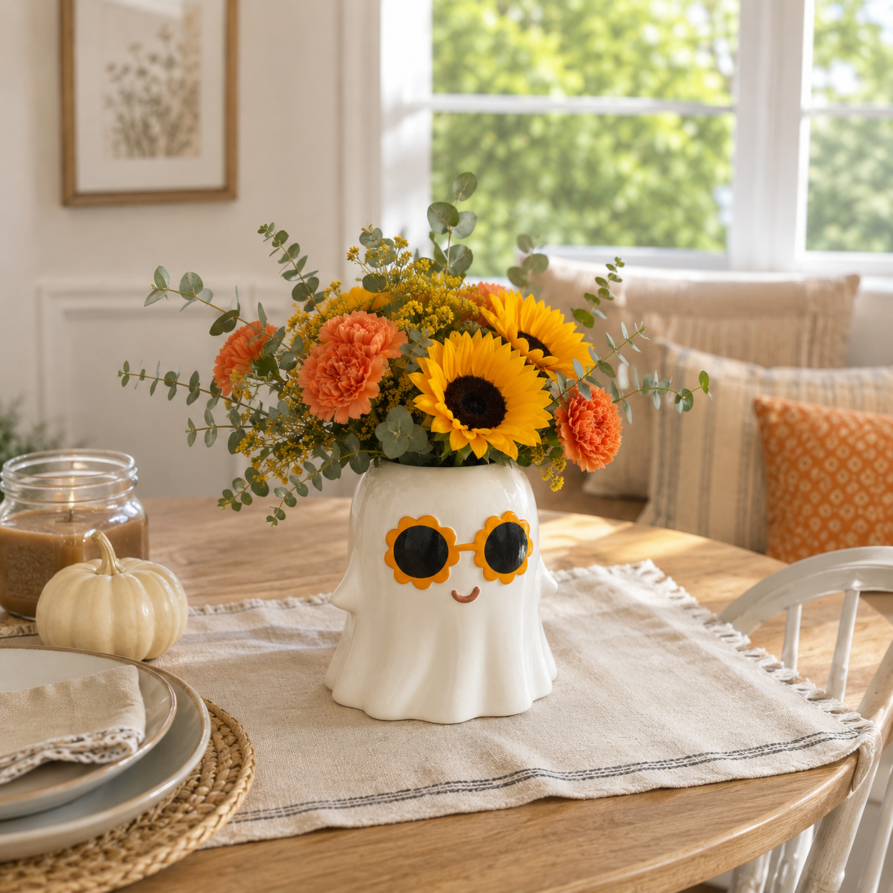 Sunflower Sunglasses Ghost Vase