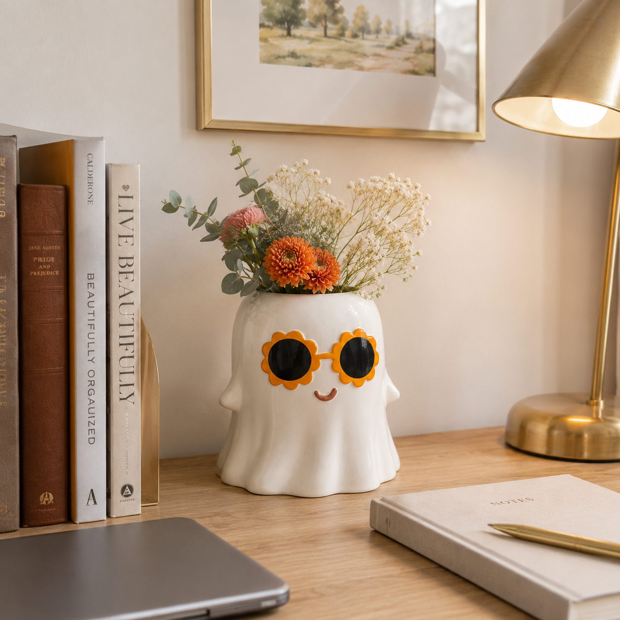 Sunflower Sunglasses Ghost Vase