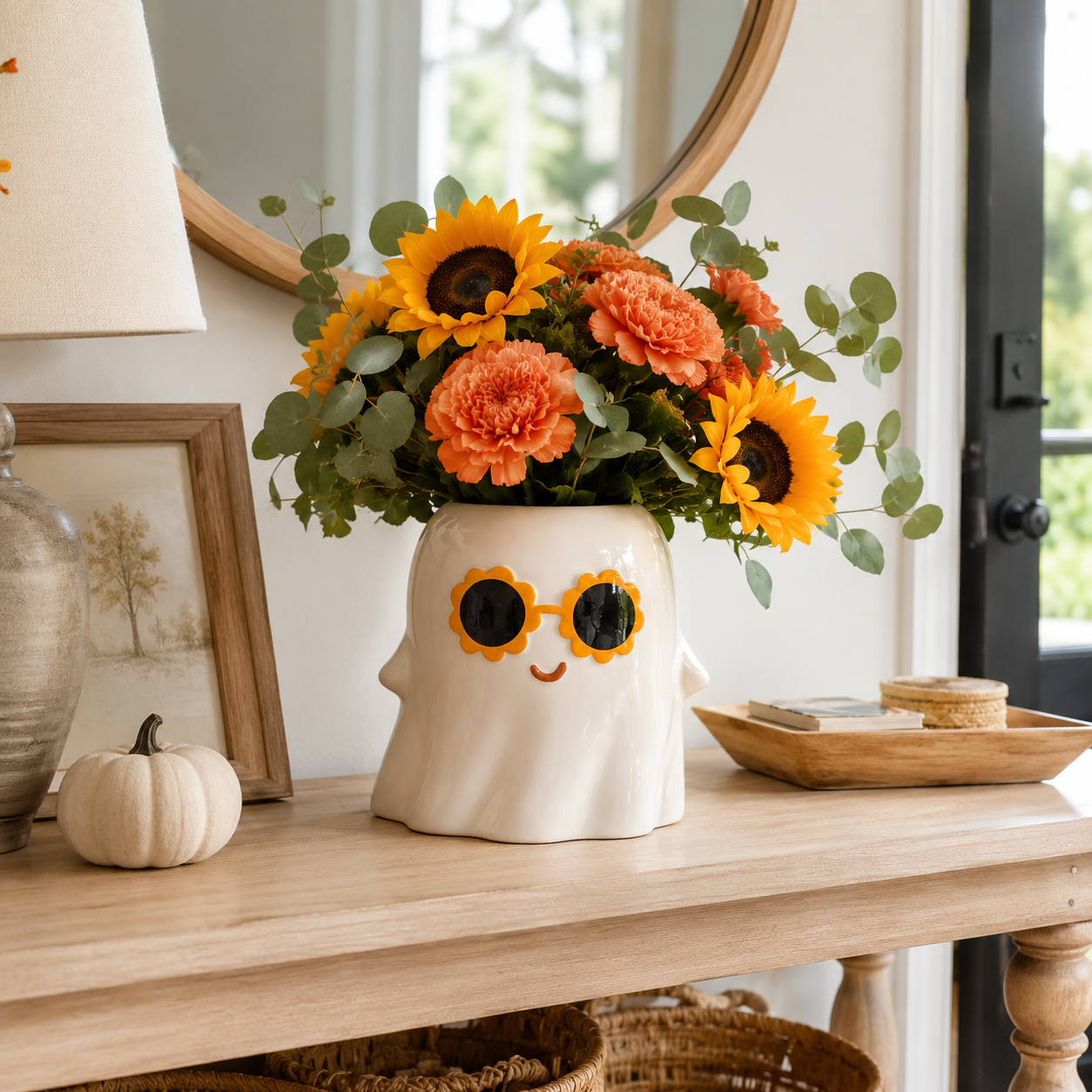 Sunflower Sunglasses Ghost Vase