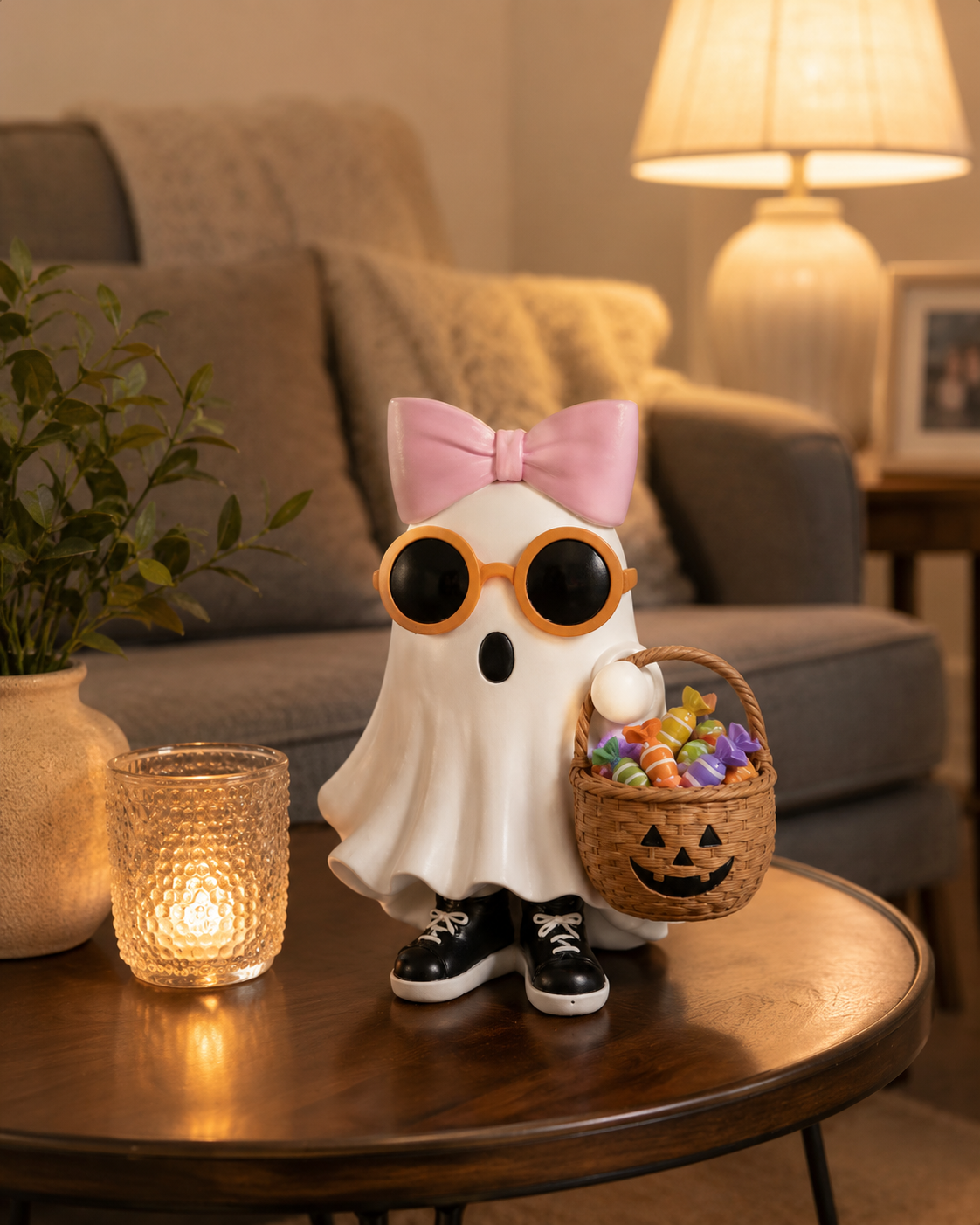 Bow Ghost Basket Decor