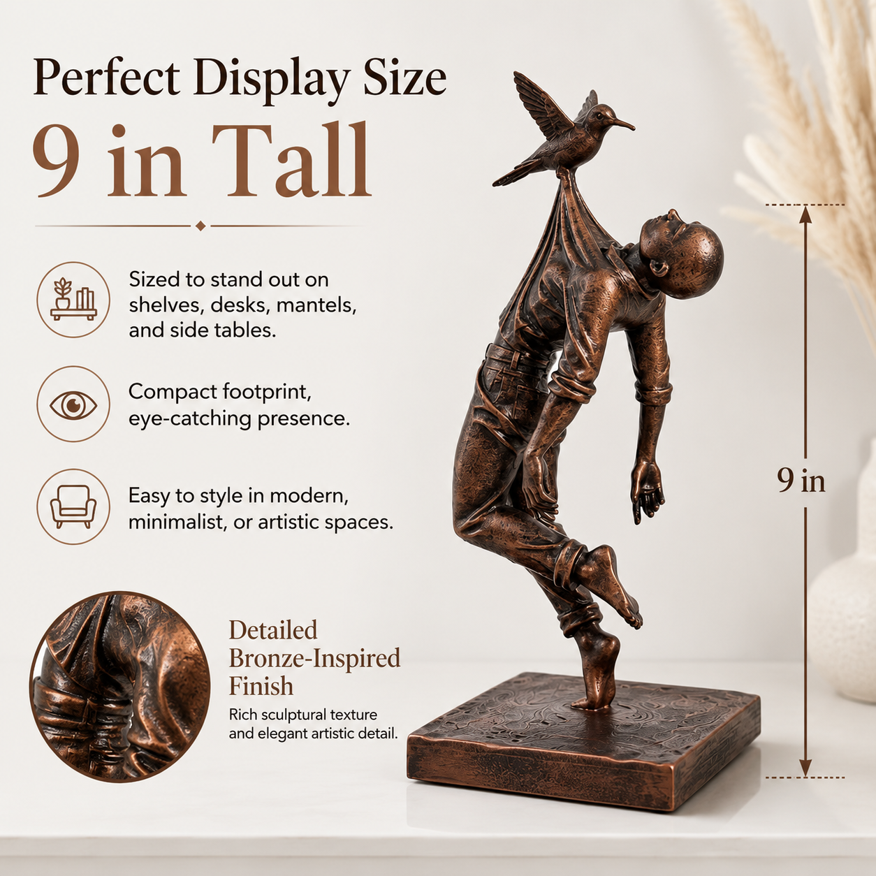 Bronze Look Surreal Art Sculpture