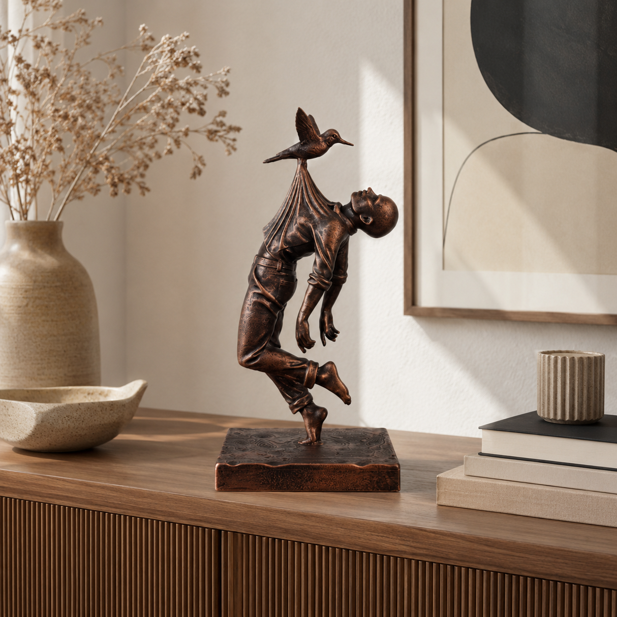 Bronze Look Surreal Art Sculpture