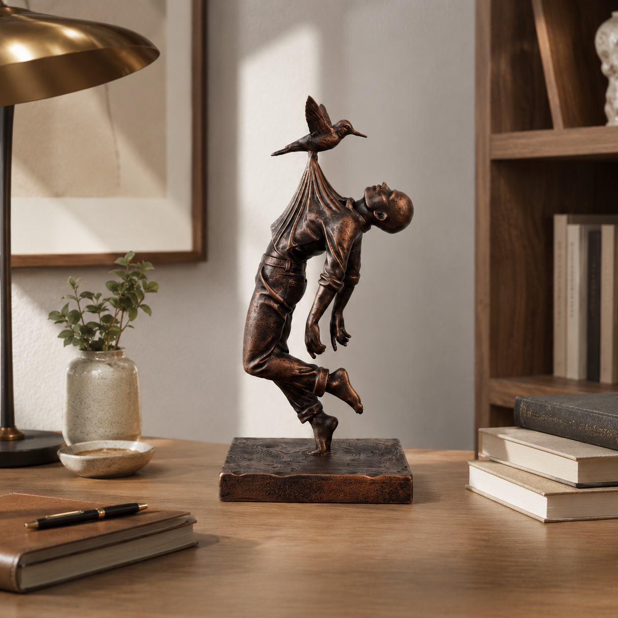 Bronze Look Surreal Art Sculpture