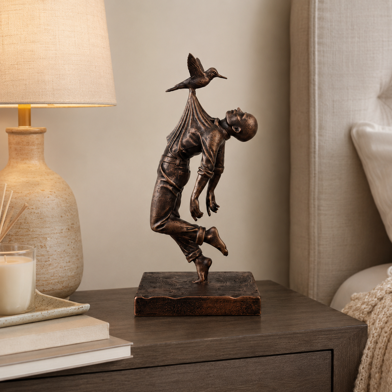 Bronze Look Surreal Art Sculpture