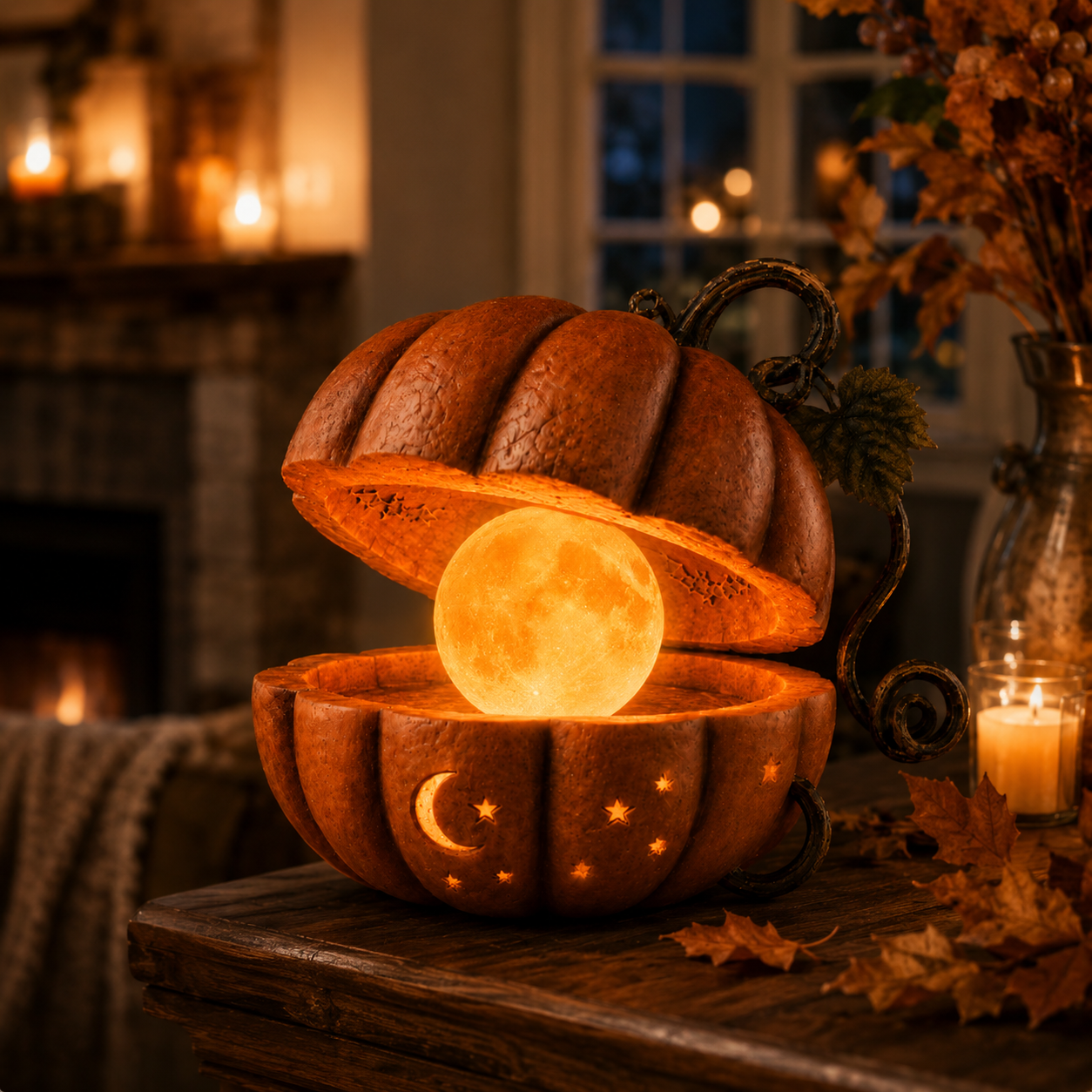 Enchanted Pumpkin Moon Lamp